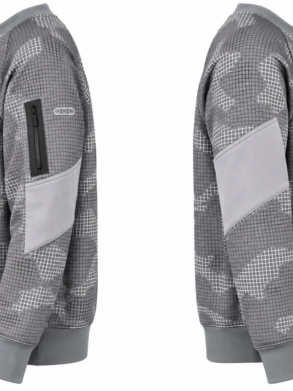 Jordan Men’s Gray Pixel Camo Crewneck Sweater